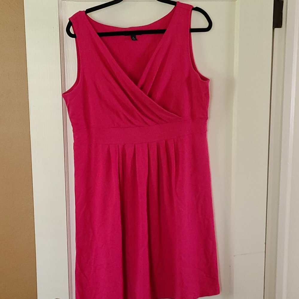 Lands' End Fuchia cotton dress